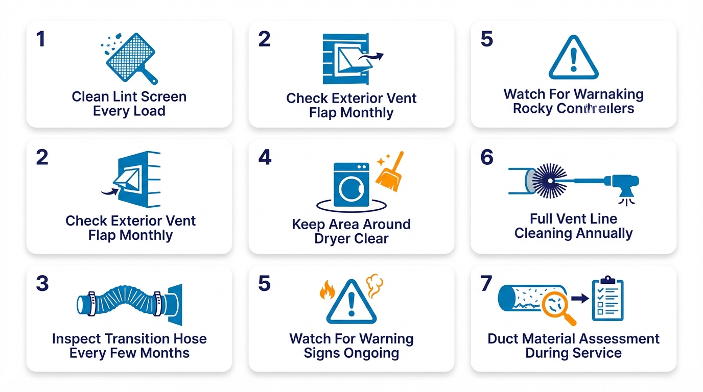 A practical dryer vent fire prevention checklist for Dallas homeowners