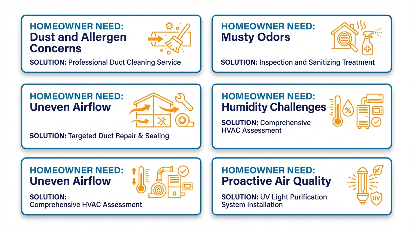 Clean Air Dallas Pro technician helping Dallas homeowners improve indoor air quality through professional duct cleaning
