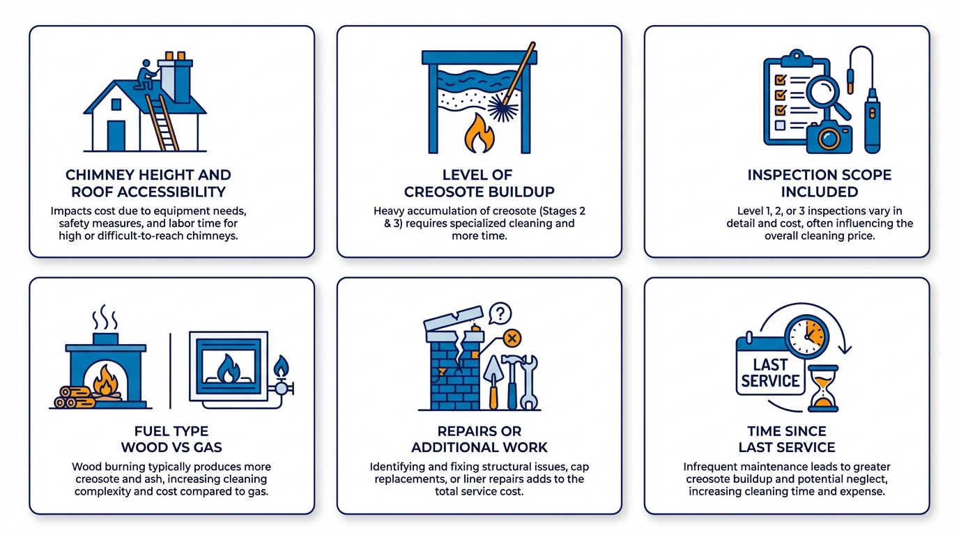 Factors that affect chimney cleaning cost in Dallas TX